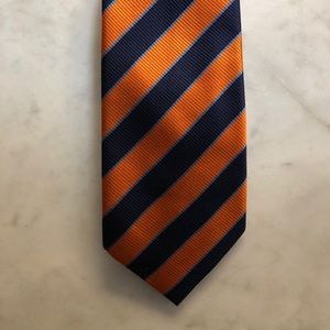 Navy and Orange Stripped Kid’s Tie (3 feet length)